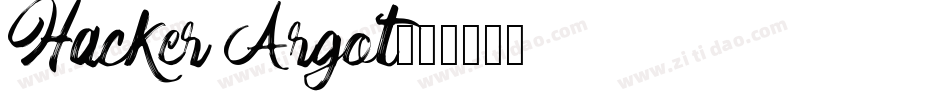 Hacker Argot字体转换